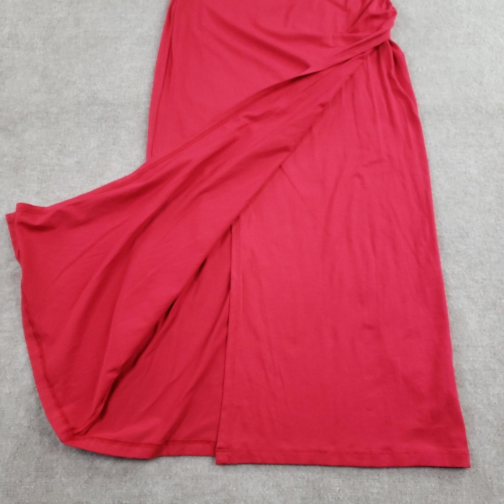 Peruvian Connection Skirt Womens‎ Small Red Pima Cotton Maxi Wrap Stretch - Picture 6 of 9